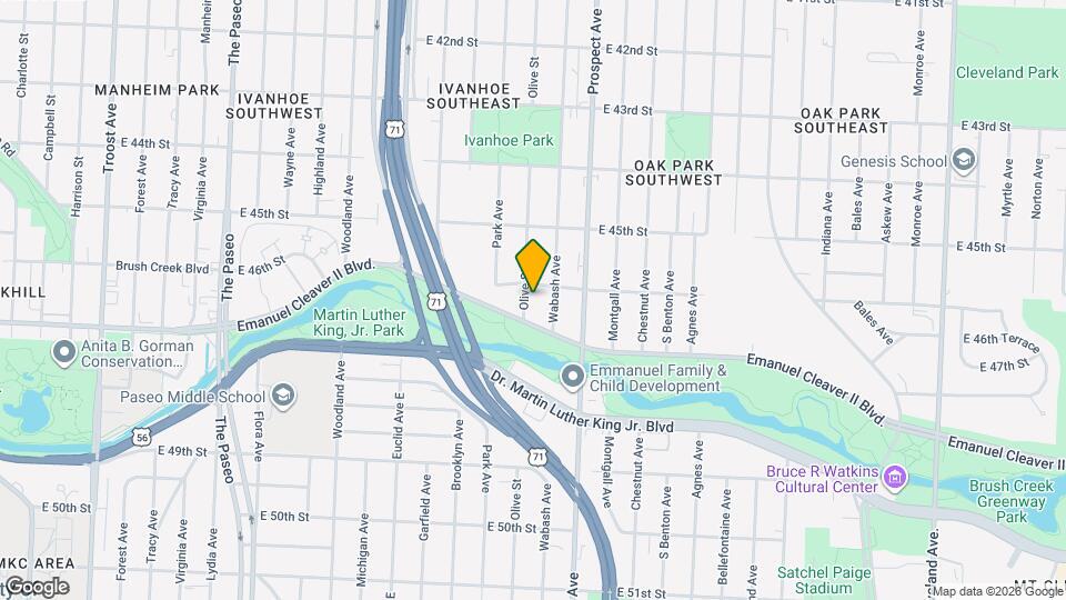 4607 Olive St Map and Location Details
