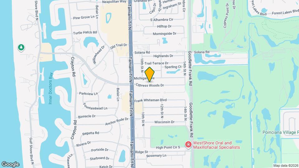 1051 Cypress Woods Dr Map and Location Details