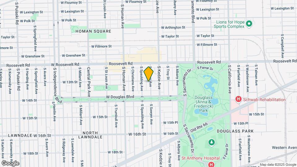 1308 S Sawyer Ave Map and Location Details