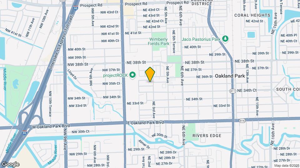 201 NE 35th St Map and Location Details