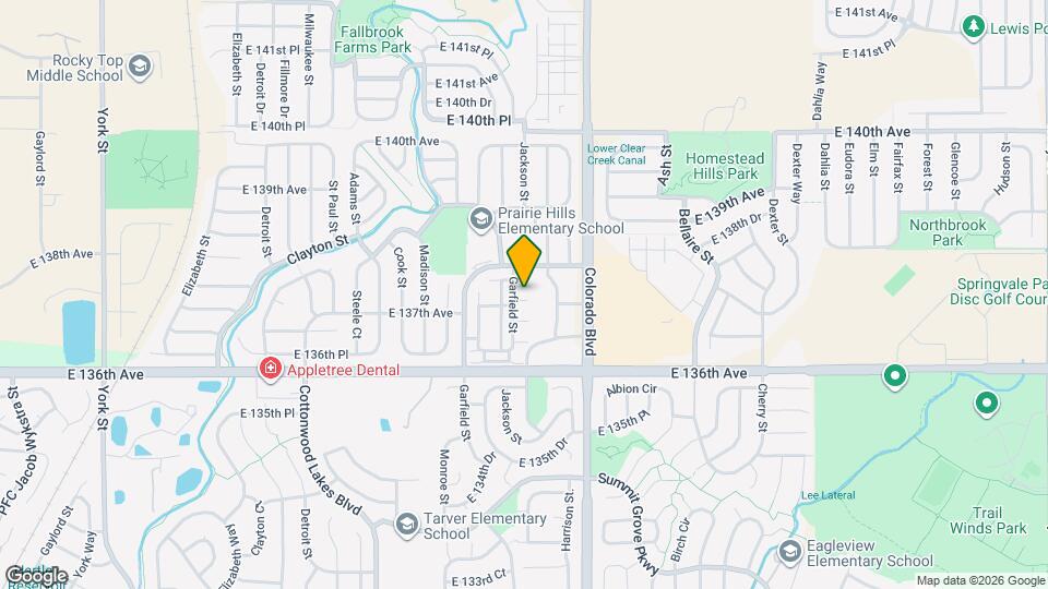 13758 Garfield St Map and Location Details