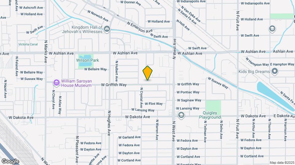1612 W Griffith Way Map and Location Details
