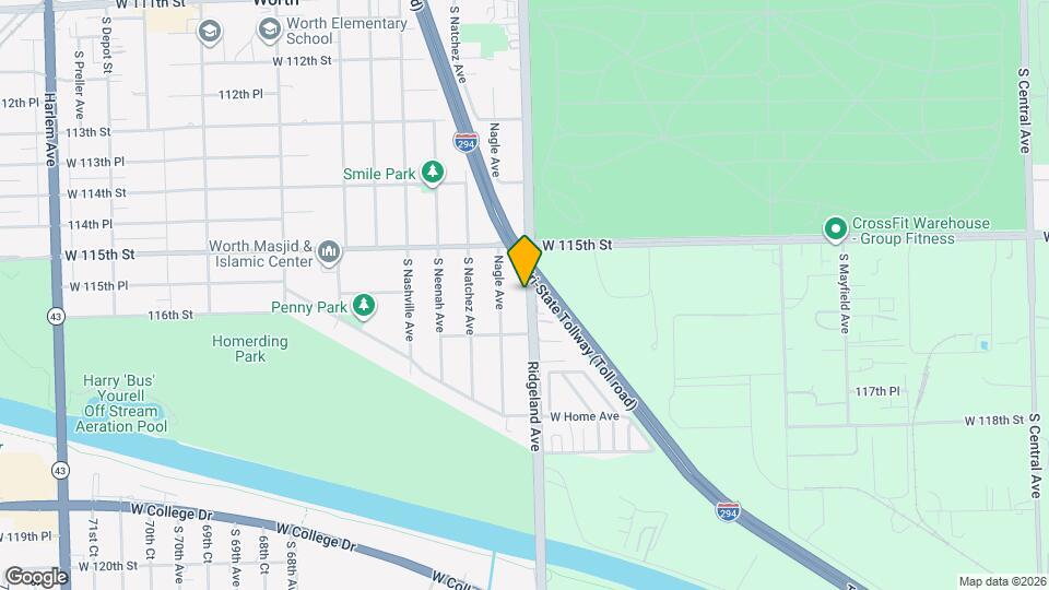 11536 S Ridgeland Ave Map and Location Details