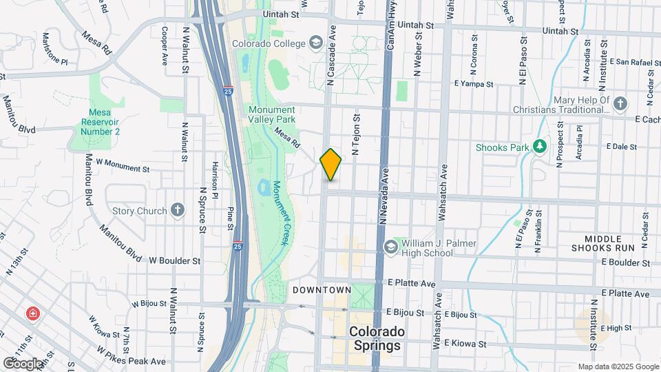 601 N Cascade Ave Map and Location Details