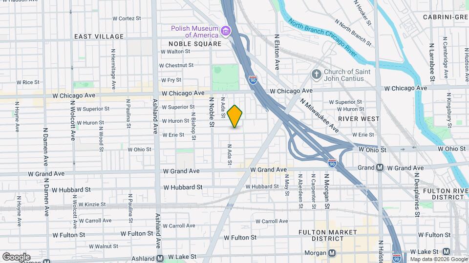 1318 W Erie St Map and Location Details