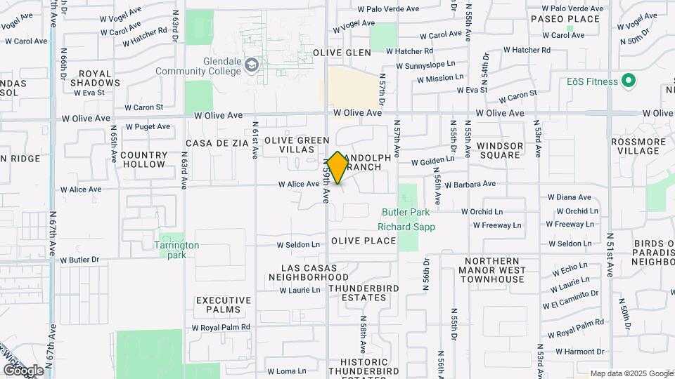 8714 N 58th Ln Map and Location Details