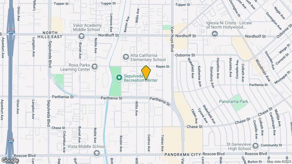 8801 Cedros Ave Map and Location Details