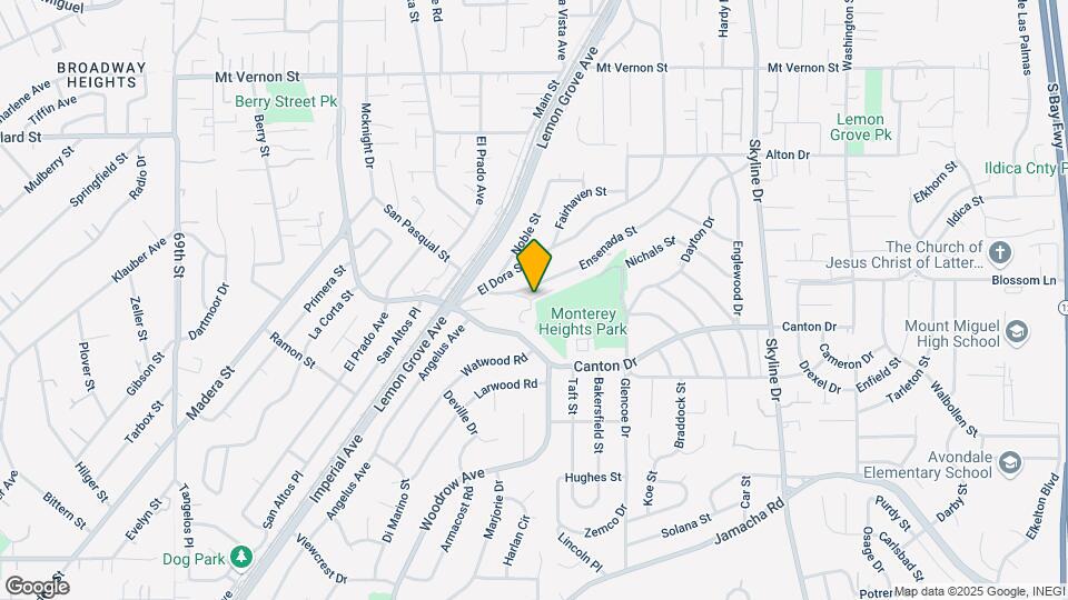 1852 Bakersfield St Map and Location Details