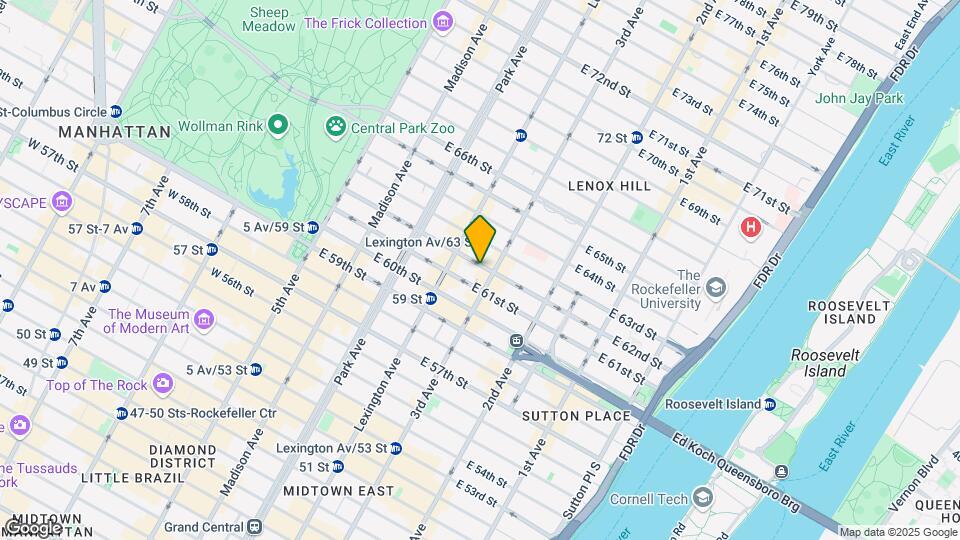 158 E 62nd St Map and Location Details