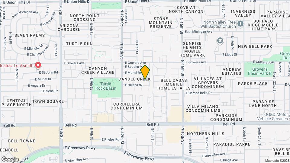 1343 E Angela Dr Map and Location Details