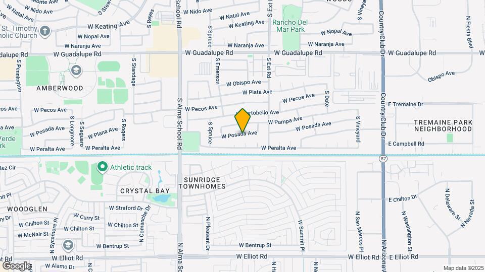 923 W Posada Ave Map and Location Details