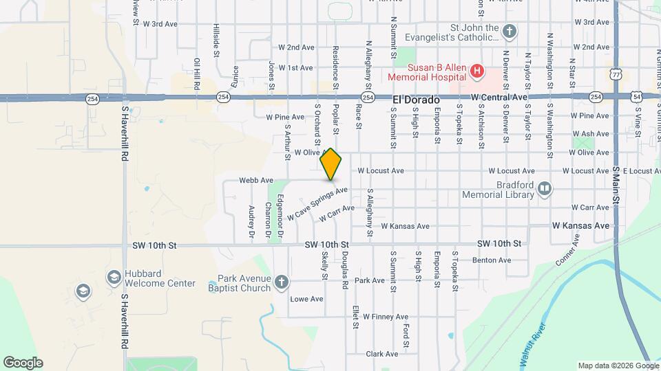 1401 Edgemoor Dr Map and Location Details