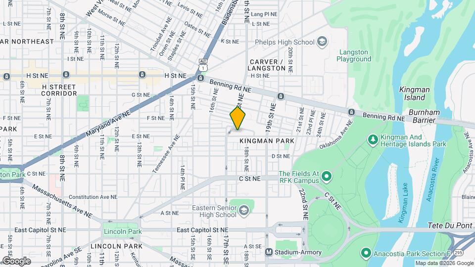 1724 E St NE Map and Location Details