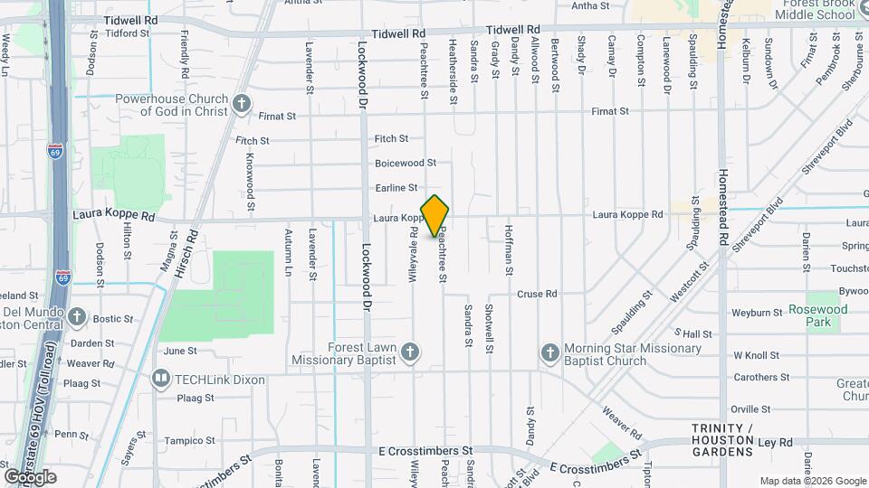 8627 Peachtree St Map and Location Details