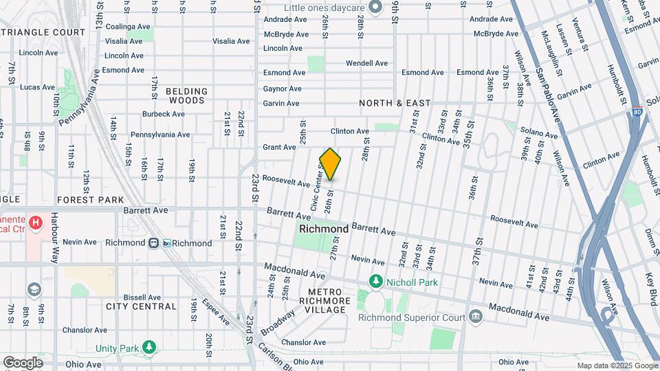 601 26th St Map and Location Details
