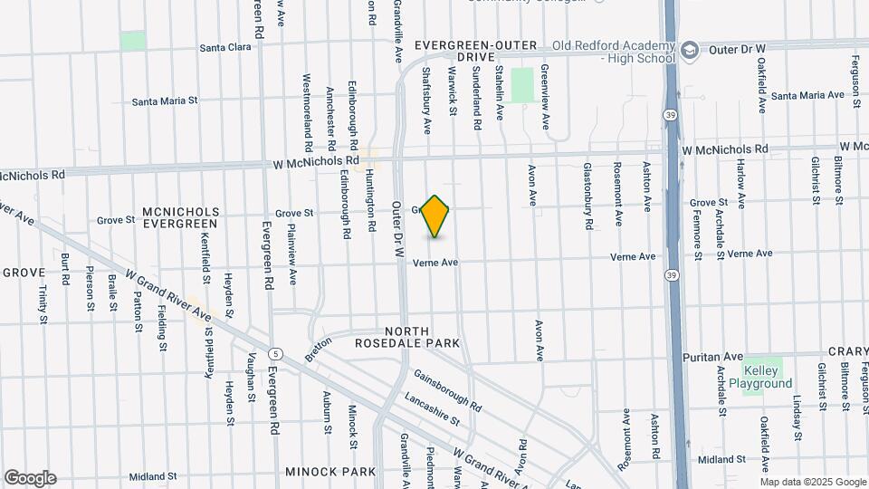 16724 Shaftsbury Ave Map and Location Details