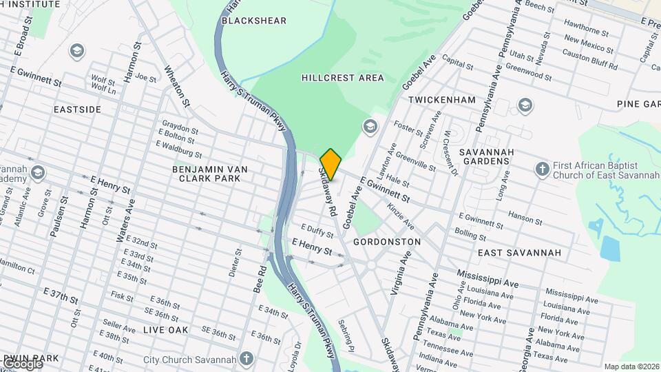 1616 Skidaway Rd Map and Location Details