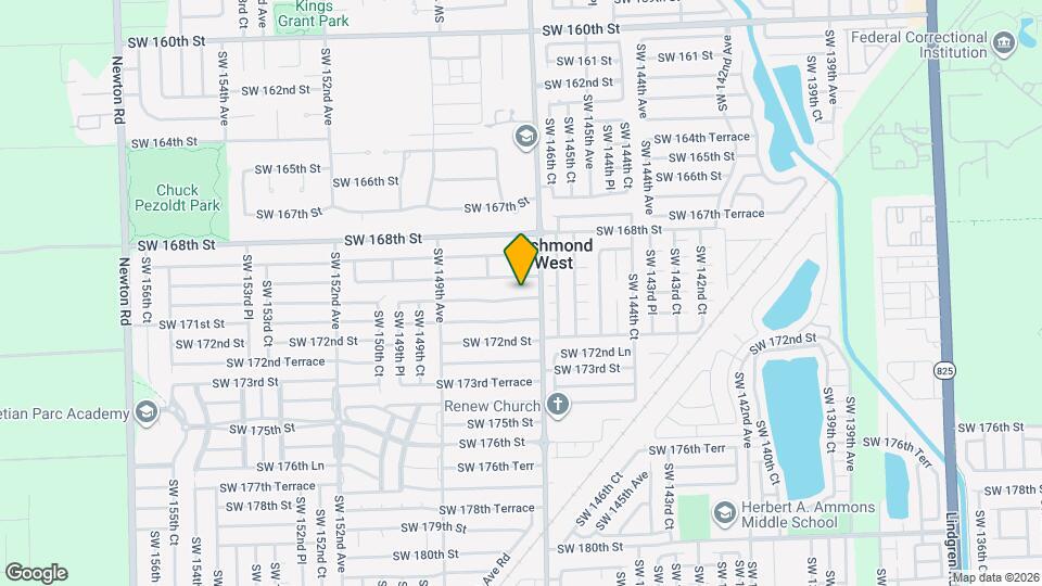 14731 SW 170th Terrace Map and Location Details