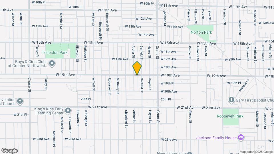 1821 W 19th Ave Map and Location Details