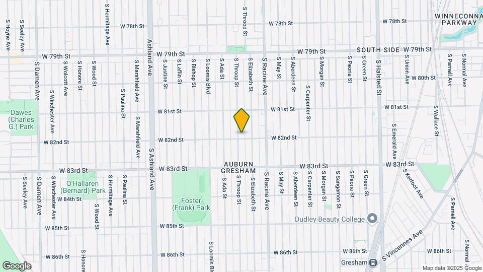 8157 S Throop St Mapa y Detalles de la Ubicación