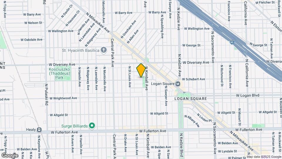 3435 W Schubert Ave, Unit 1 Map and Location Details
