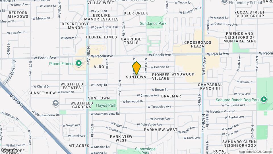 7132 W Beryl Ave Map and Location Details