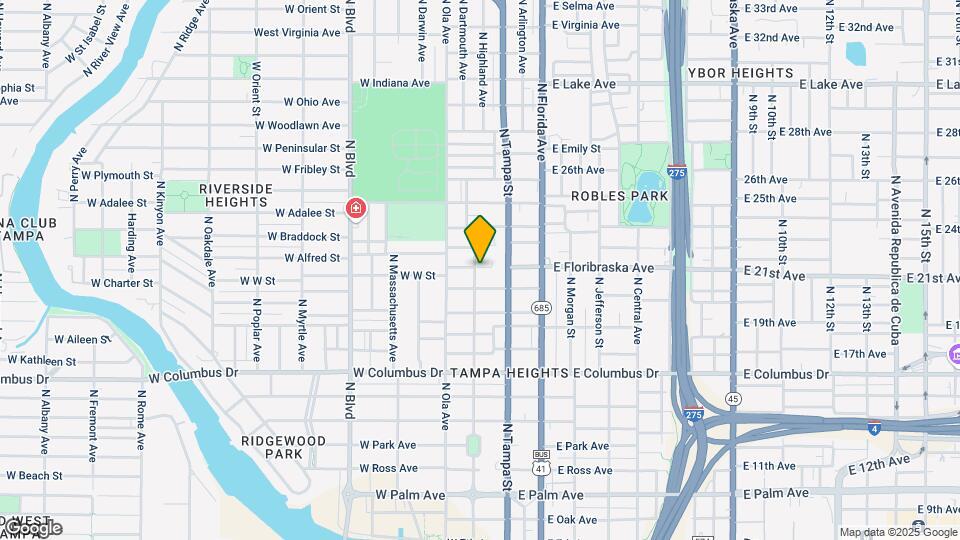 2915 N Highland Ave Map and Location Details