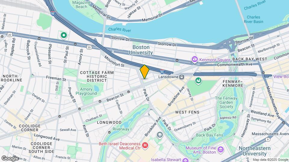 874 Beacon St, Unit 7 Map and Location Details