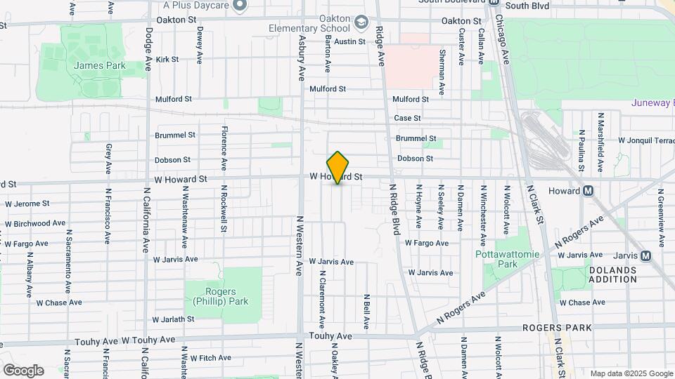 7546 N Oakley Ave Map and Location Details