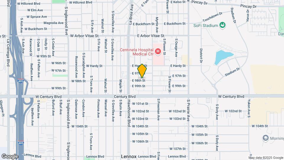 411 E 98th St, Unit 3 Map and Location Details