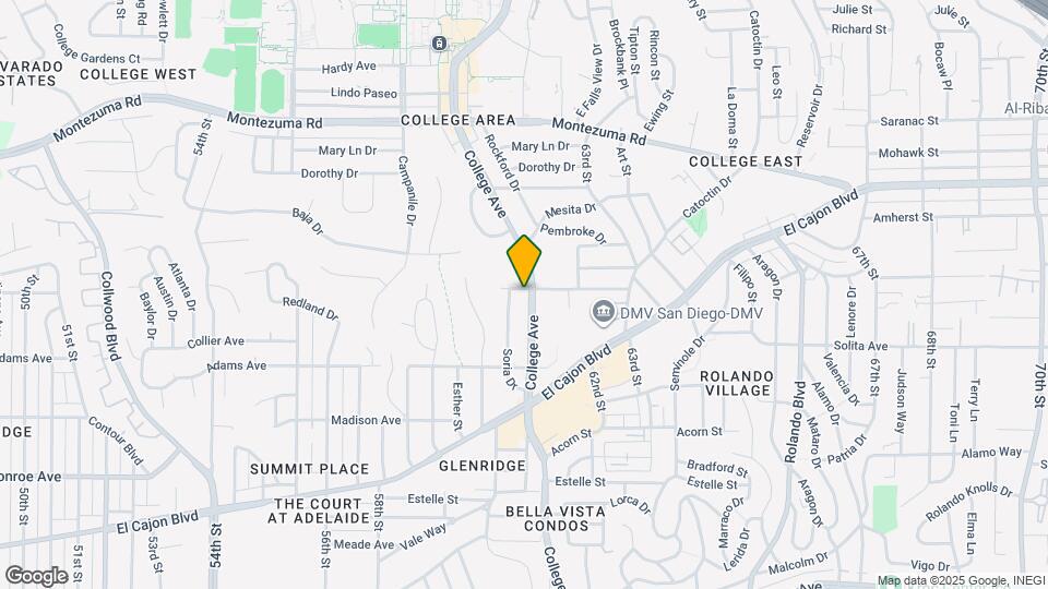 4788 College Ave Map and Location Details