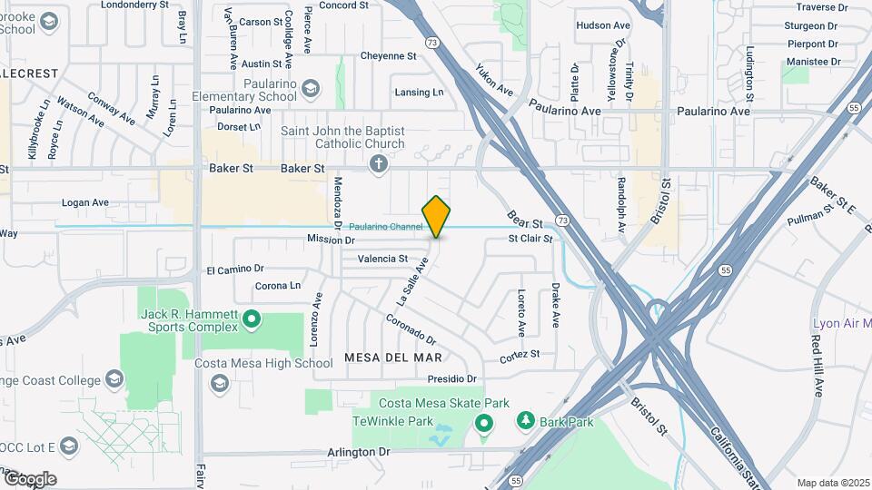 2880 La Salle Ave Map and Location Details