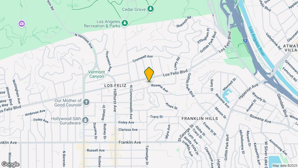 3494 Rowena Ave Mapa y Detalles de la Ubicación