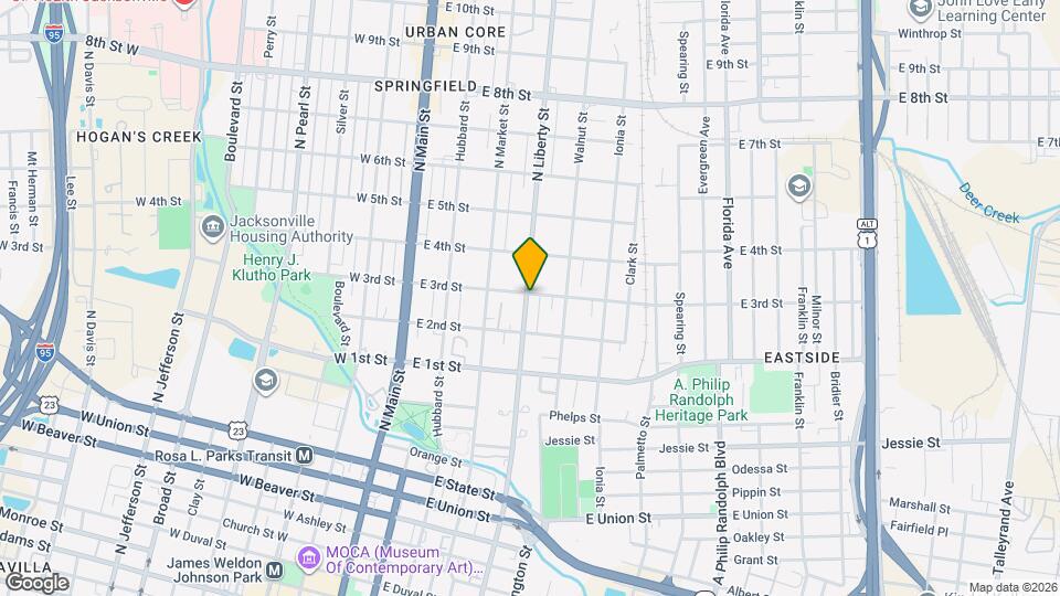 300 E 3rd St Map and Location Details