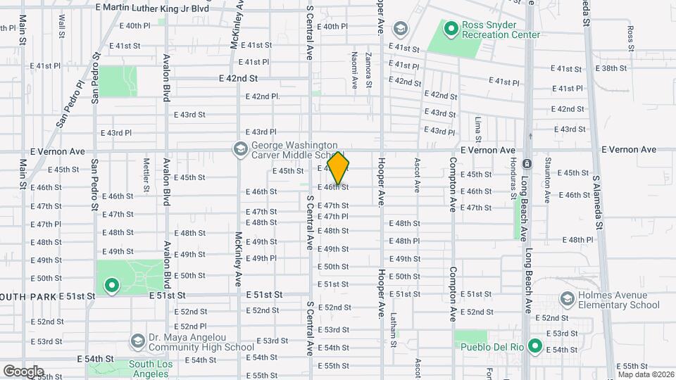 1172 E 46th St Map and Location Details