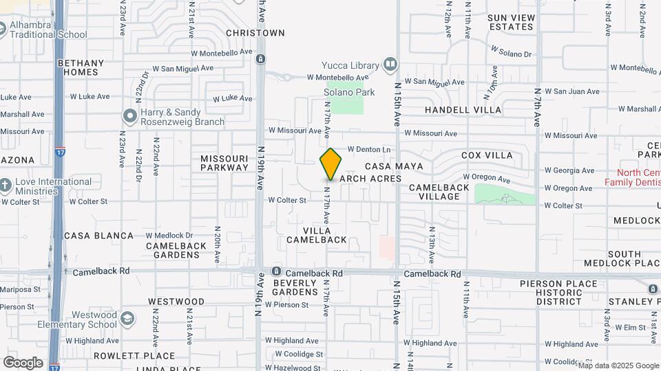 5223 N 17th Ave Mapa y Detalles de la Ubicación