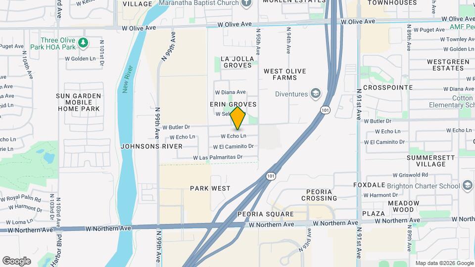 9538 W Echo Ln Map and Location Details