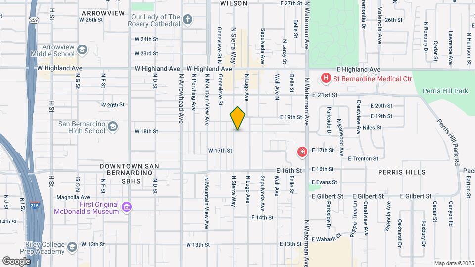 101 E 18th St Map and Location Details