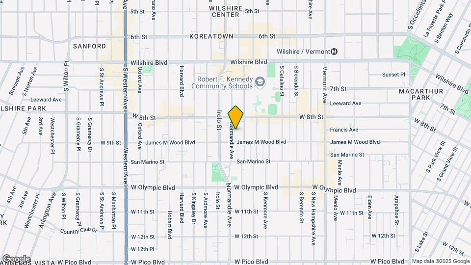 836 S Normandie Ave Mapa y Detalles de la Ubicación