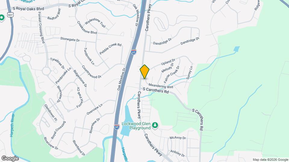 1012 Meandering Way Map and Location Details