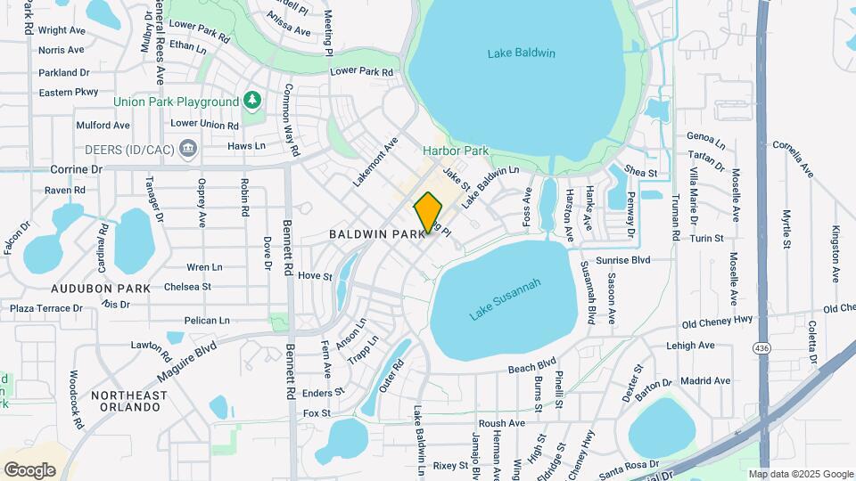 1332 Lake Baldwin Ln Mapa y Detalles de la Ubicación