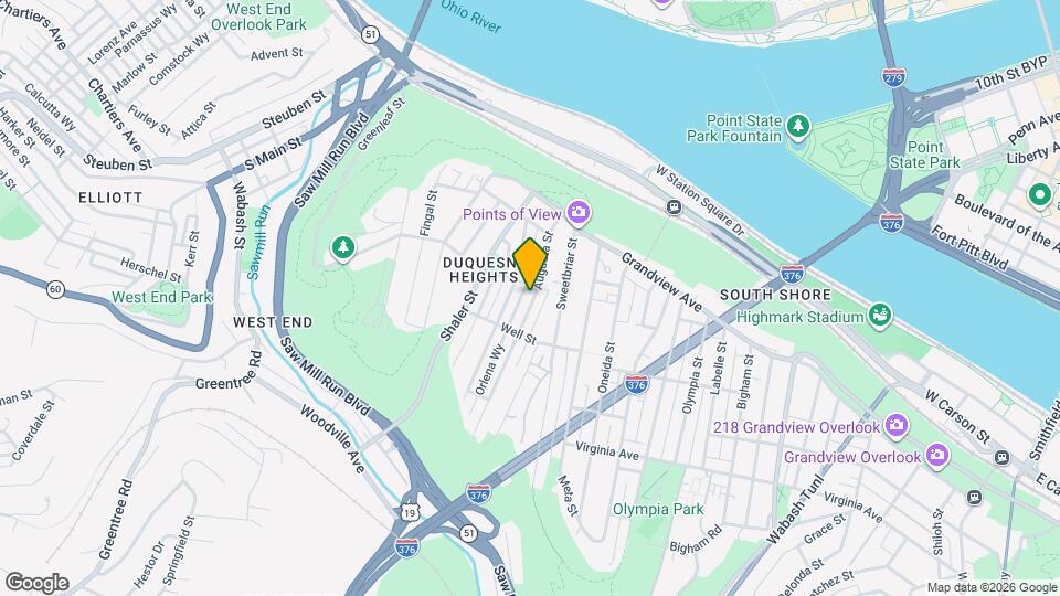 314 Augusta St, Unit Second Floor Duplex Map and Location Details