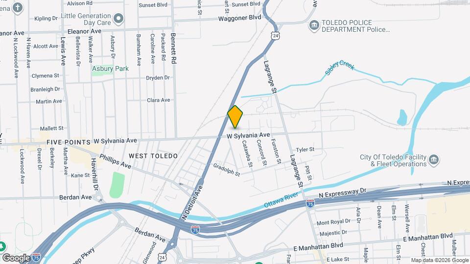 216 W Sylvania Ave Map and Location Details