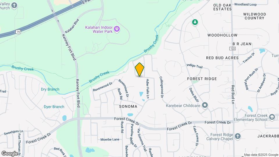 2316 Paradise Ridge Dr Map and Location Details