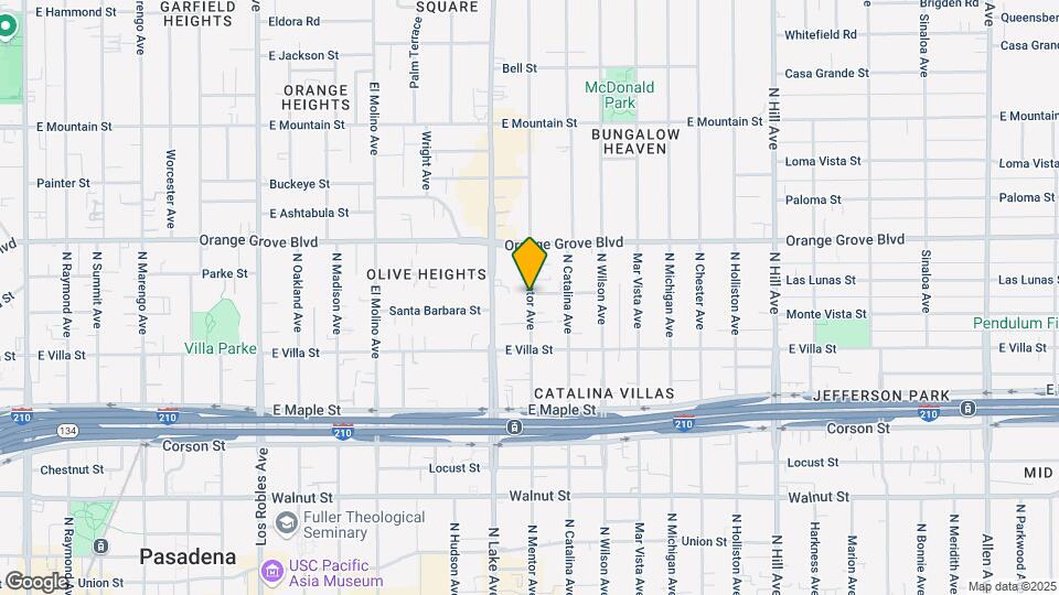 589 N Mentor Ave Map and Location Details