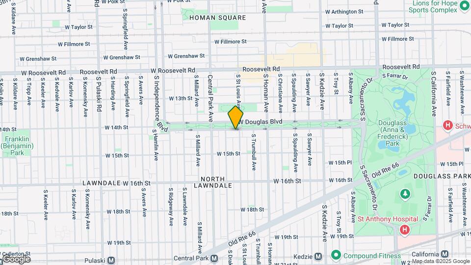 3523-3525 W Douglas Blvd Map and Location Details
