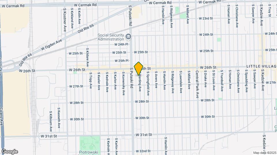 2634 S Harding Ave Map and Location Details