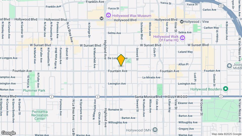 1310-1318 N Las Palmas Ave Map and Location Details