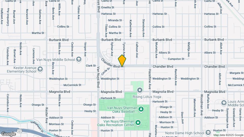 14310 Chandler Blvd Mapa y Detalles de la Ubicación