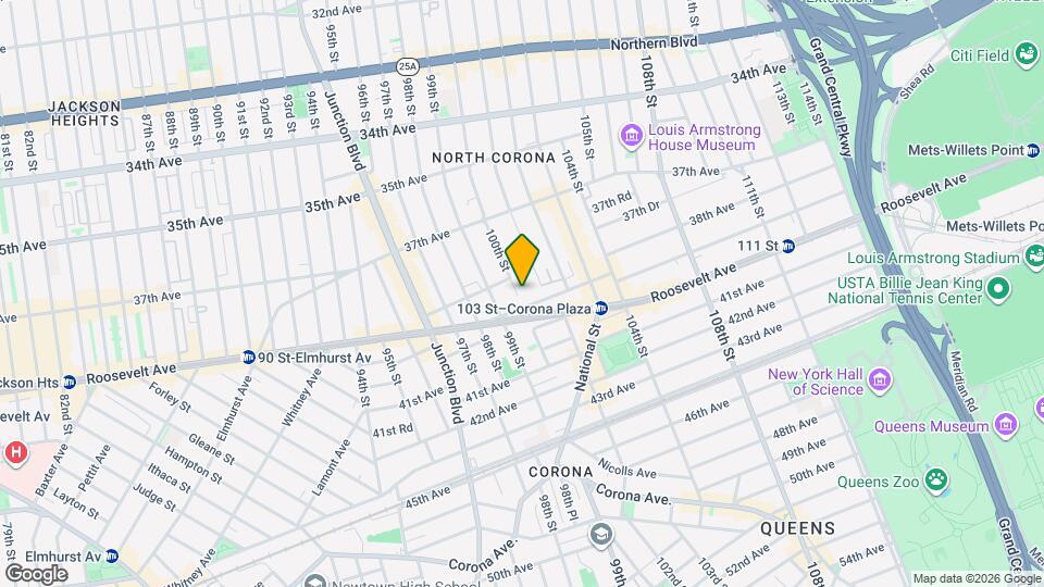 38-15 100th St, Unit 1st floor Map and Location Details